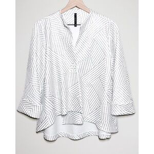 IC by Connie K Textured One Button Coat Size M